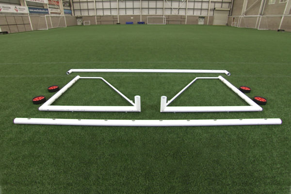 Pair of Free-standing 7-a-side mini football goals (3.65m x 1.8m, 12ft x 6ft) - Image 4