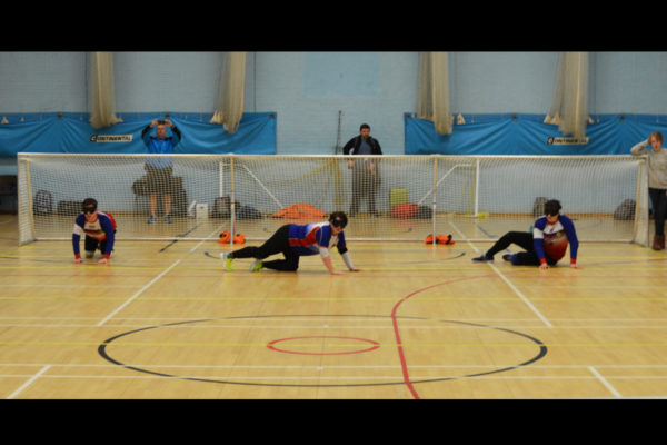 goalfix lightweight goalball goal in action