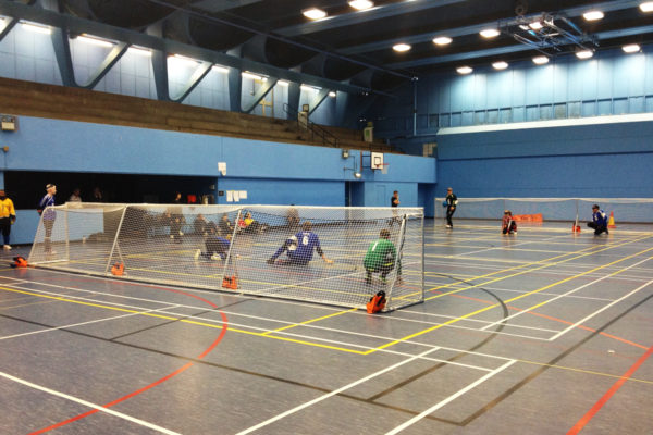 goalfix lightweight goalball goal in action